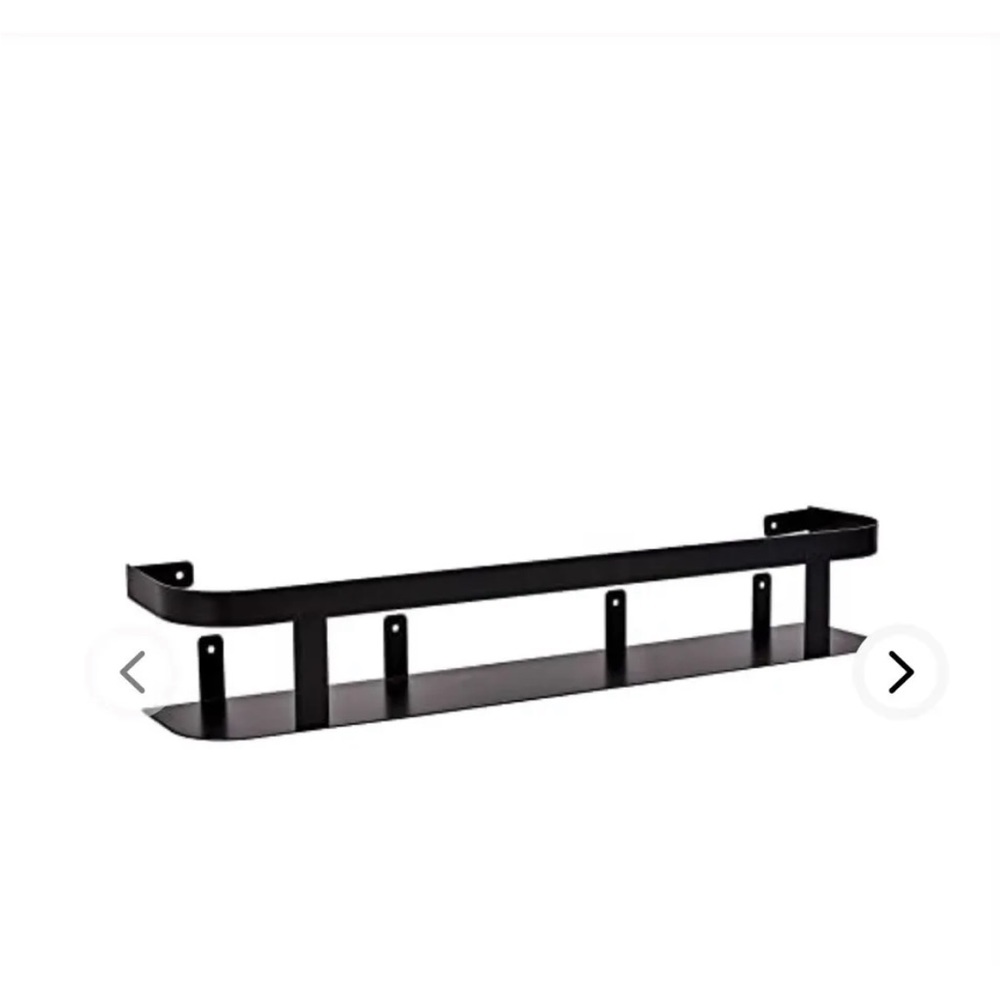 Andy Star Black Matte 24” Metal Shelf